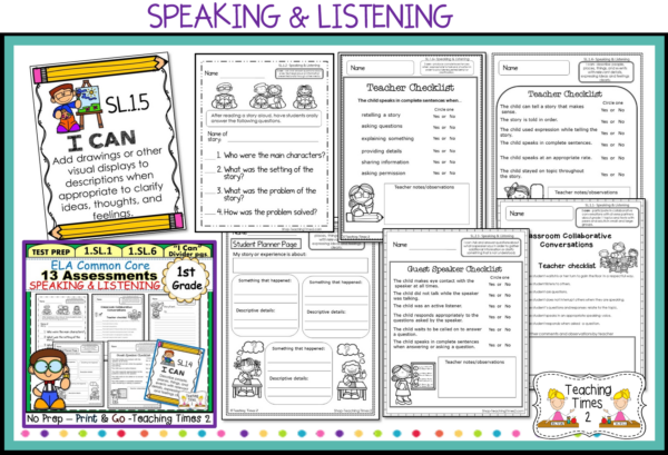 First Grade Common Core ELA Assessments - Teaching Times 2
